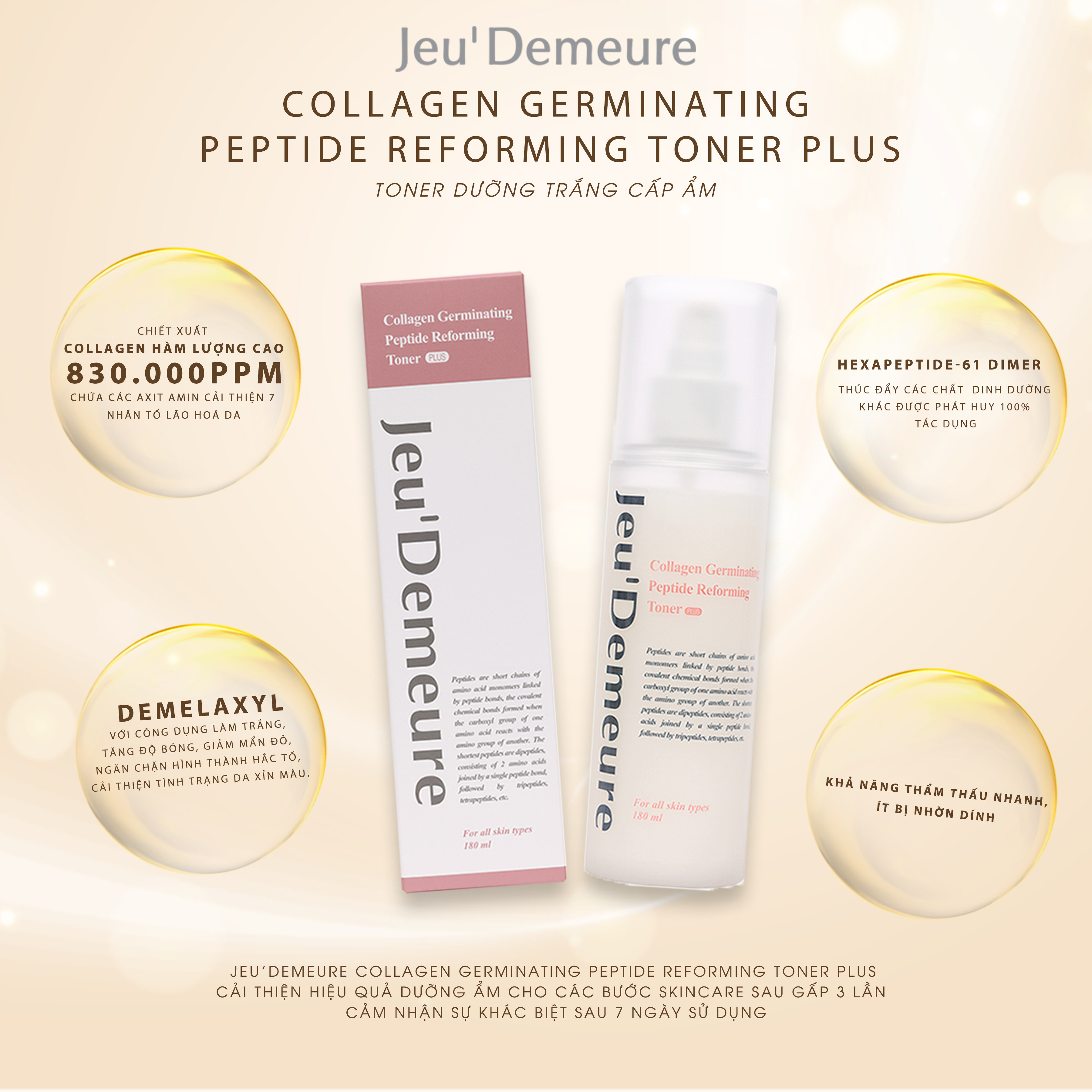Toner Cấp ẩm chứa Collagen - Jeu Demeure 